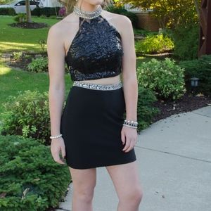 Alyce Paris Black Formal Two-Piece Mini